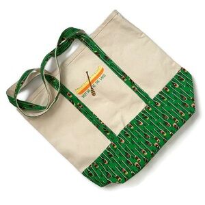 Embroidered Canvas Tote Bag “Meet me at the Lake”